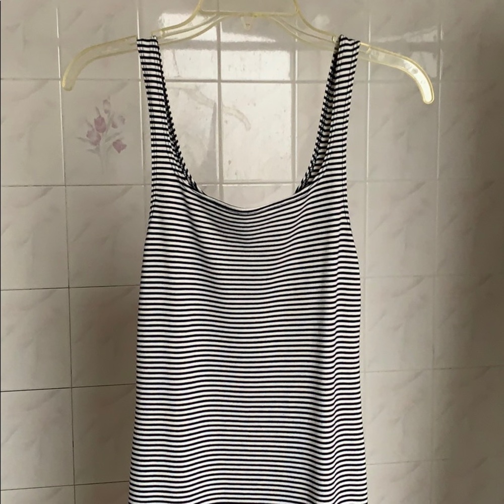 Zara Basics Striped Body Con Dress - Medium